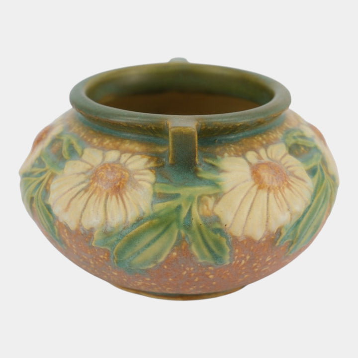 Roseville Dahlrose 1928 Vintage Art Pottery Ceramic Bowl Vase 177-4