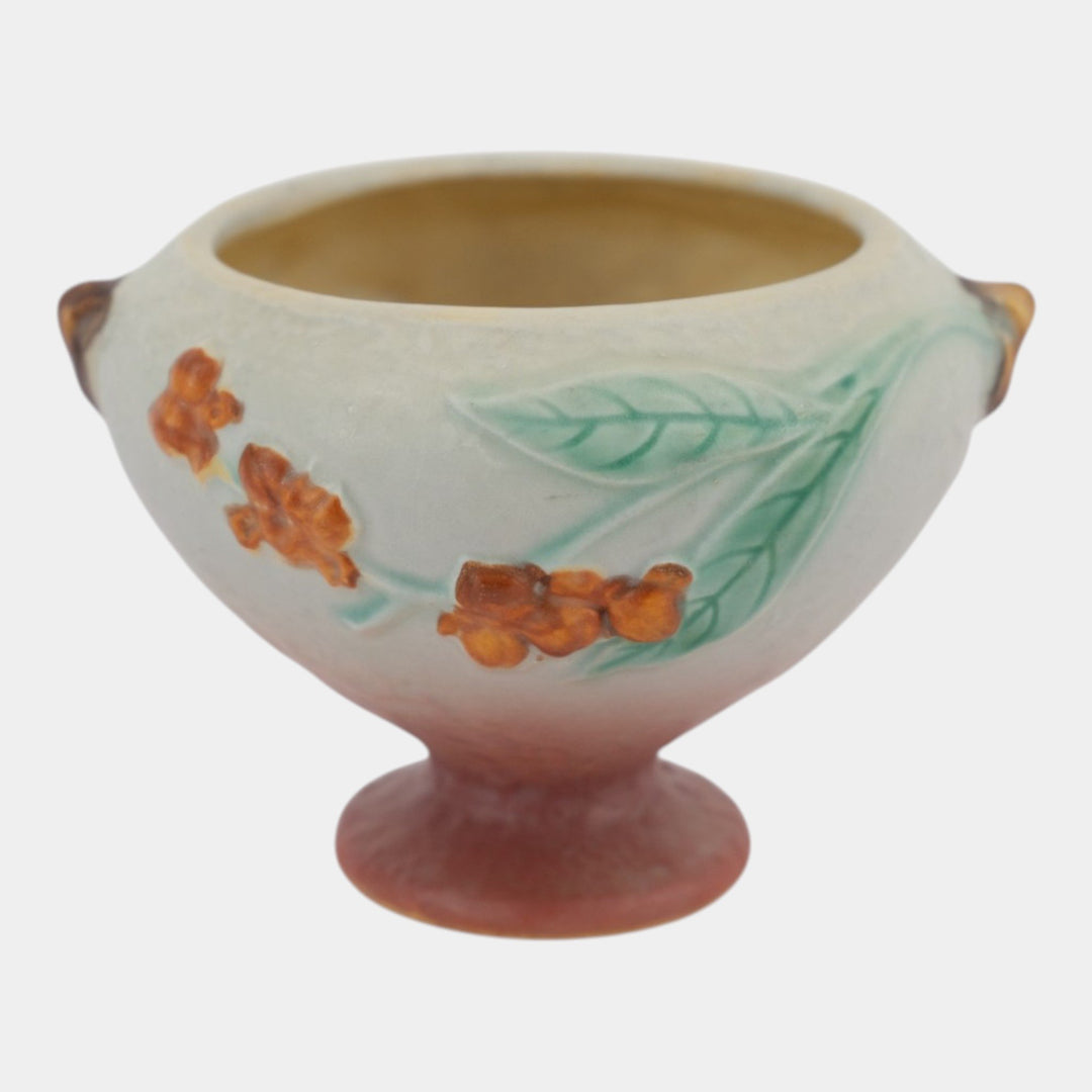 Roseville Bittersweet Gray 1951 Mid Century Modern Ceramic Vase 863-4