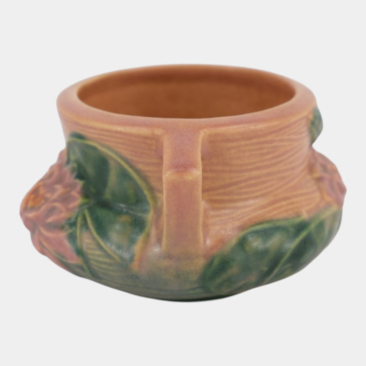 Roseville Water Lily Pink 1943 Vintage Art Pottery Jardiniere Planter 663-3