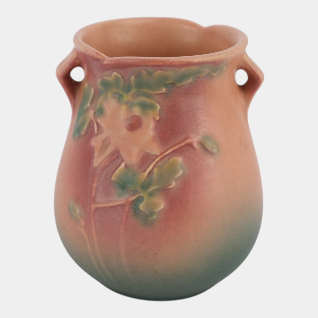 Roseville Columbine Pink 1941 Mid Century Modern Pottery Ceramic Vase 12-4