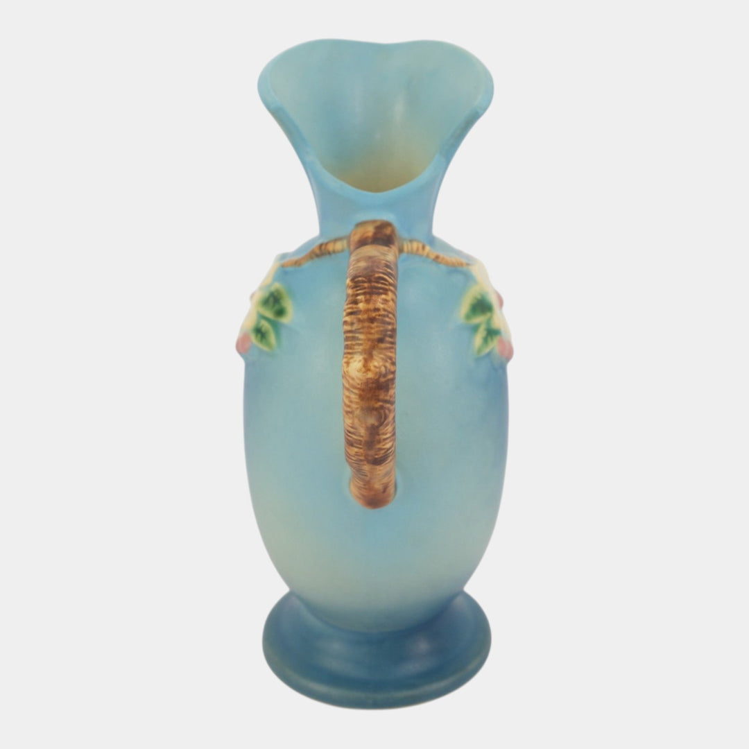 Roseville Apple Blossom Blue 1949 Mid Century Modern Pottery Ceramic Ewer 316-8