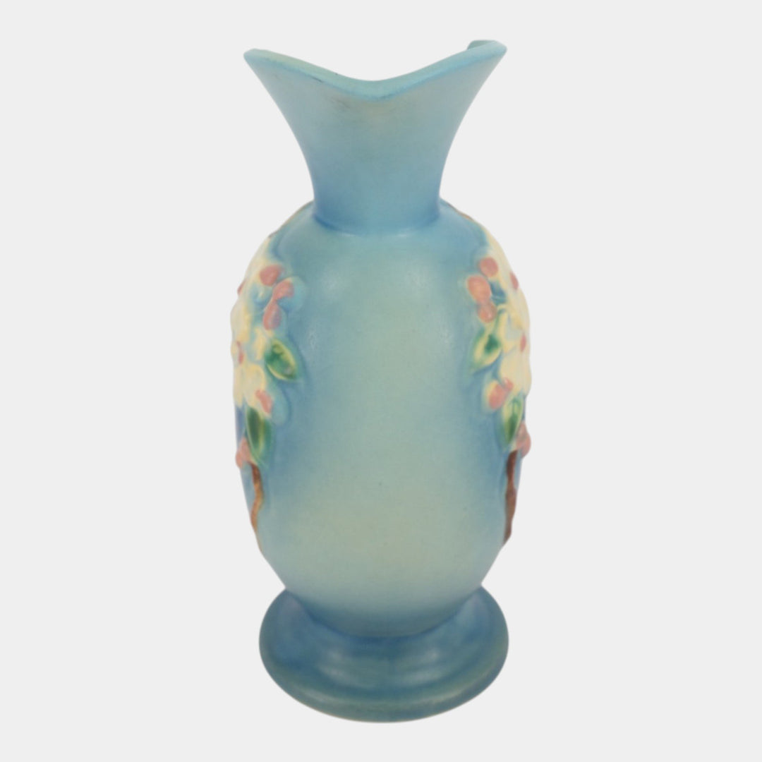 Roseville Apple Blossom Blue 1949 Mid Century Modern Pottery Ceramic Ewer 316-8