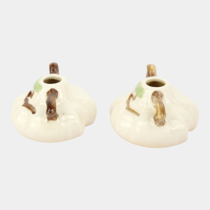 Roseville Ming Tree White 1949 Mid Century Modern Pottery Candle Holders 551