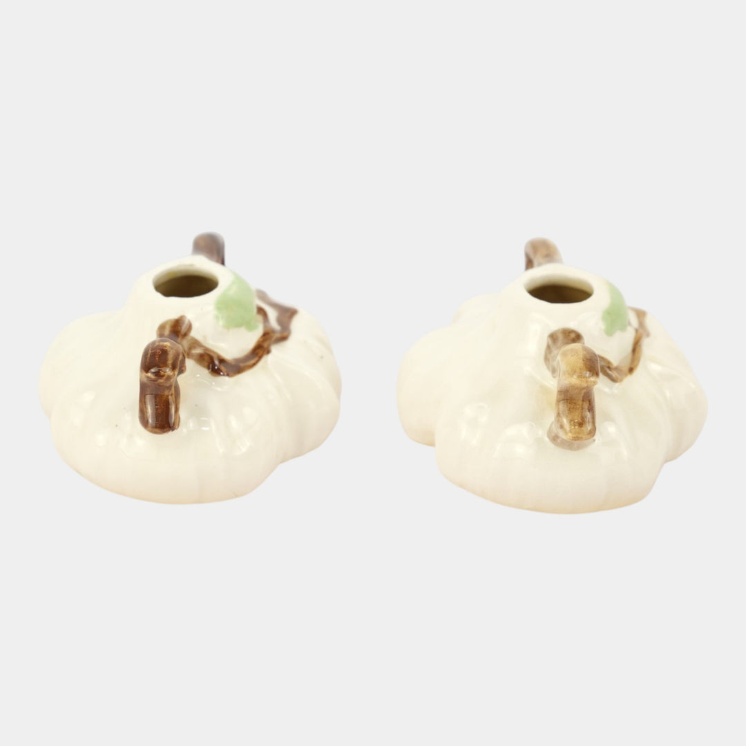 Roseville Ming Tree White 1949 Mid Century Modern Pottery Candle Holders 551