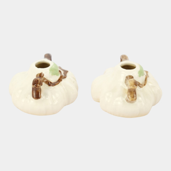 Roseville Ming Tree White 1949 Mid Century Modern Pottery Candle Holders 551
