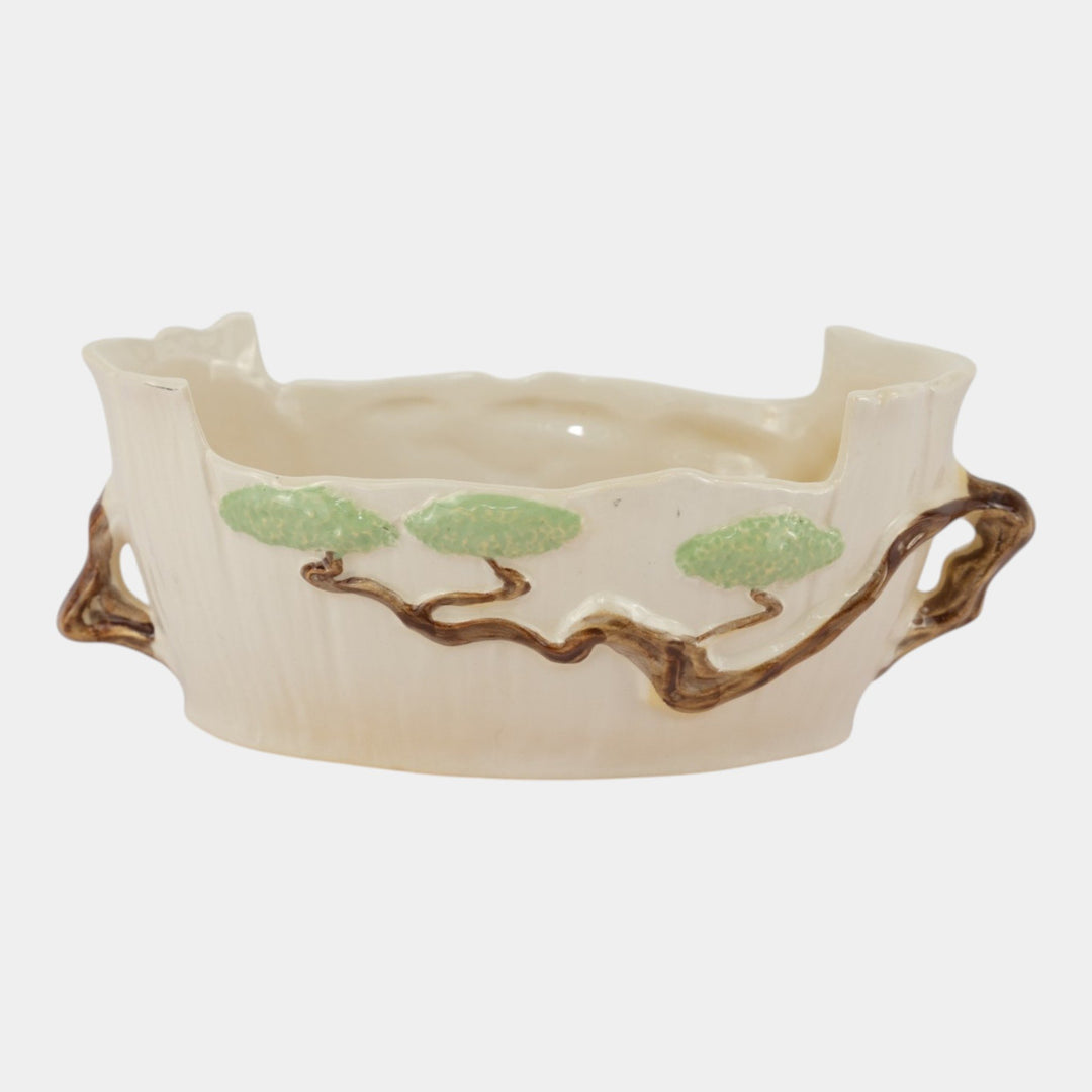 Roseville Ming Tree White 1949 Mid Century Modern Pottery Ceramic Bowl 526-9