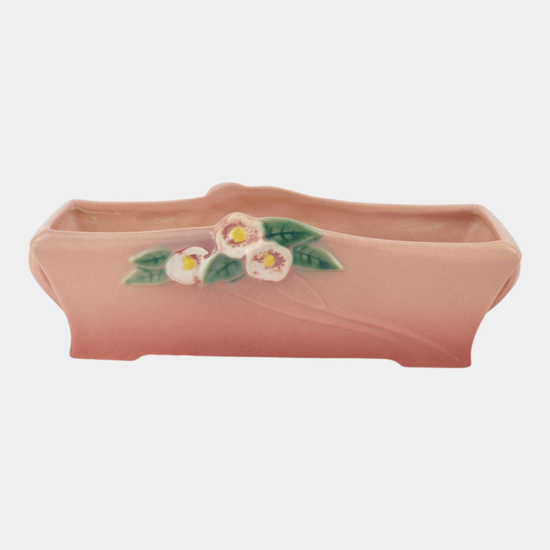 Roseville Mock Orange Pink 1950 Mid Century Modern Window Box Planter 968-8