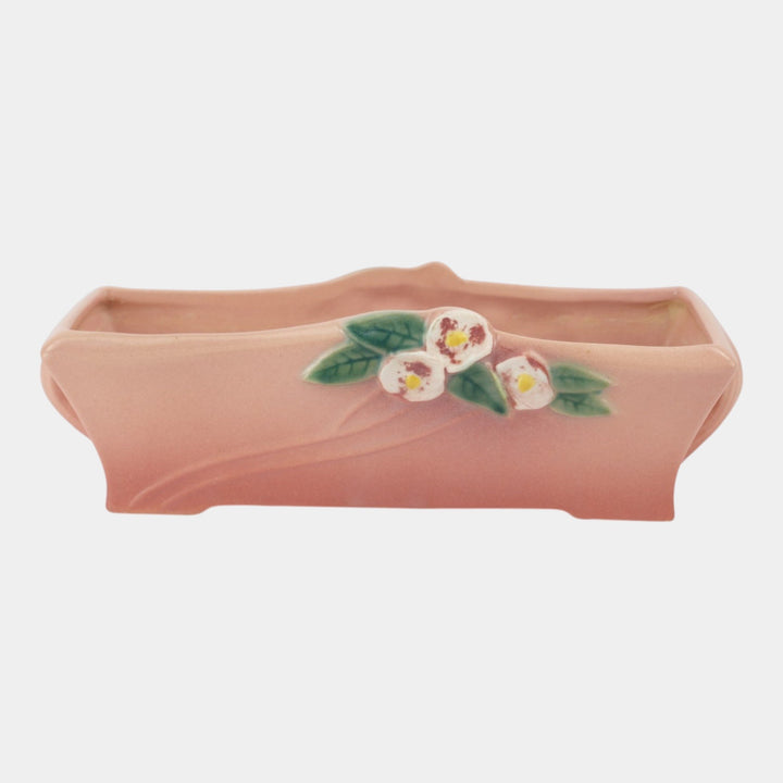 Roseville Mock Orange Pink 1950 Mid Century Modern Window Box Planter 968-8
