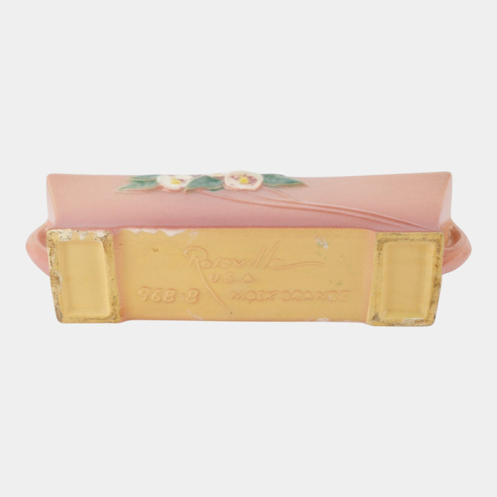 Roseville Mock Orange Pink 1950 Mid Century Modern Window Box Planter 968-8