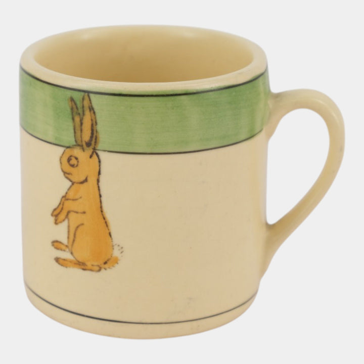 Roseville Juvenile Creamware 1910 Vintage Art Pottery Ceramic Rabbit Mug