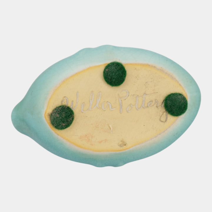 Weller Patricia Blue 1930s Vintage Art Pottery Ceramic Duck Pin Tray - Just Art Pottery