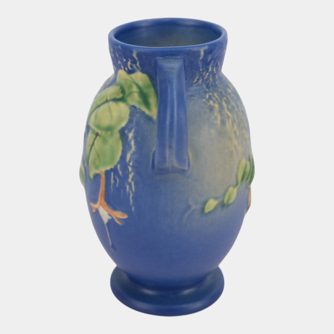 Roseville Fuchsia Blue 1938 Vintage Art Pottery Ceramic Vase 892-6