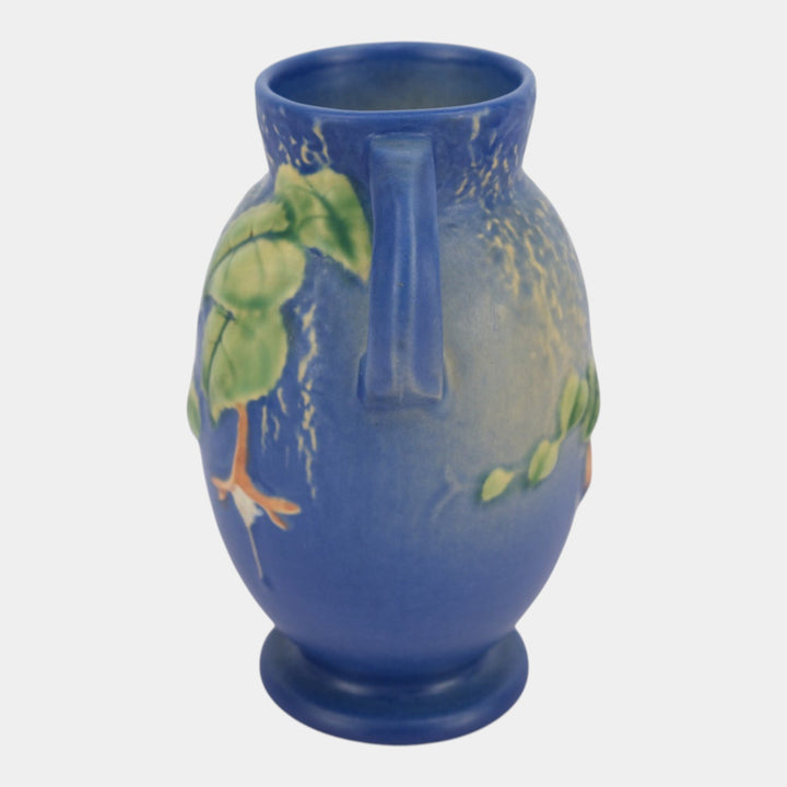Roseville Fuchsia Blue 1938 Vintage Art Pottery Ceramic Vase 892-6