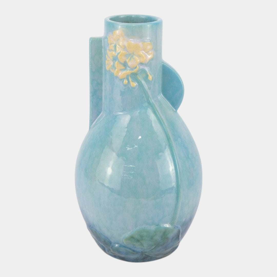 Roseville Wincraft Blue 1948 Mid Century Modern Pottery Ceramic Vase 284-10
