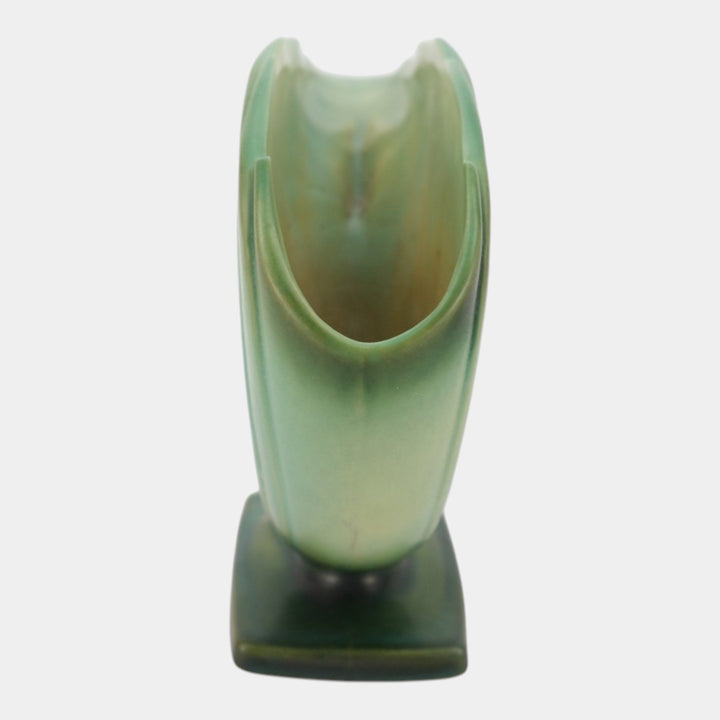 Roseville Pine Cone Green 1953 Mid Century Modern Pottery Flower Vase 472-6