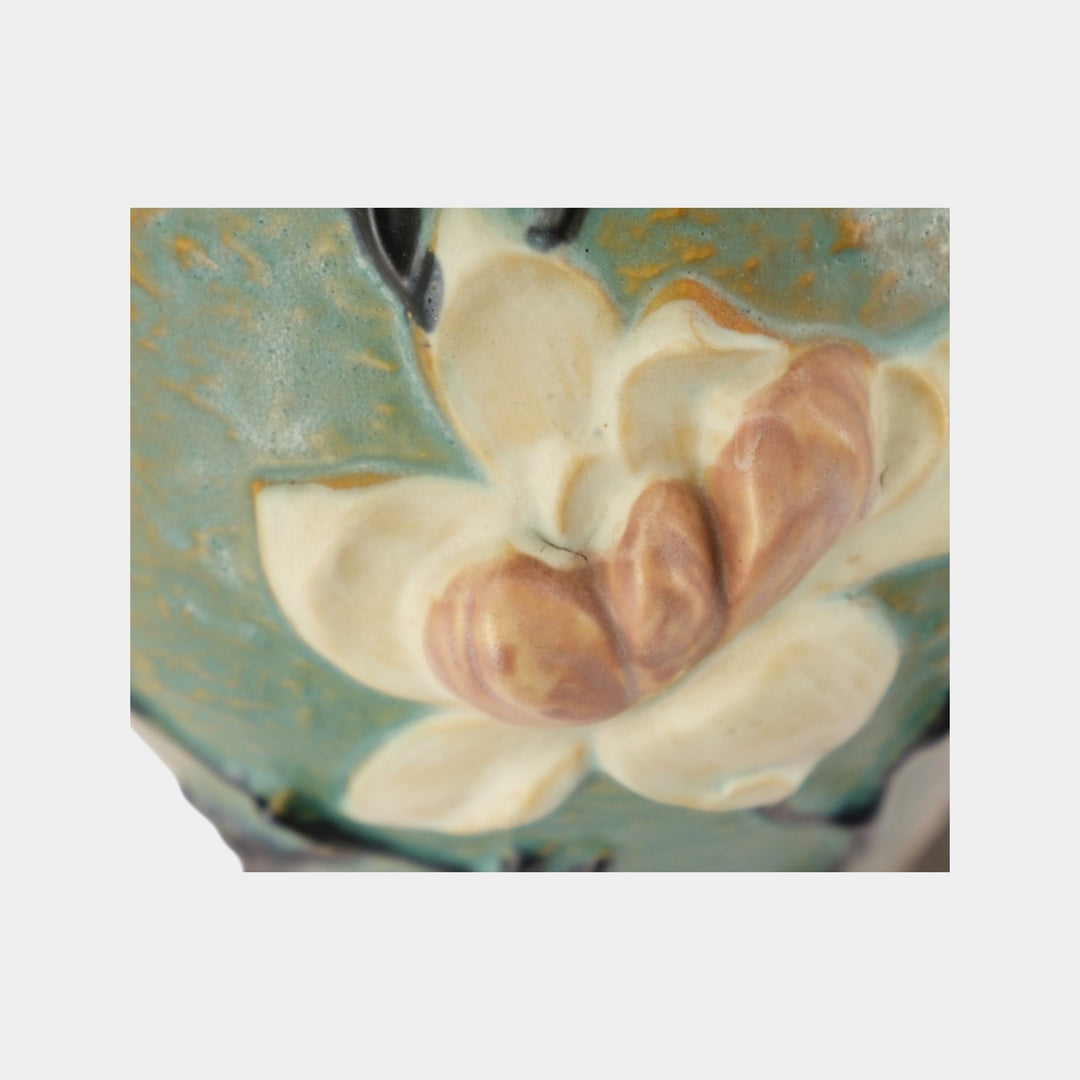 Roseville Magnolia Brown 1943 Mid Century Modern Pottery Floor Vase 98-15