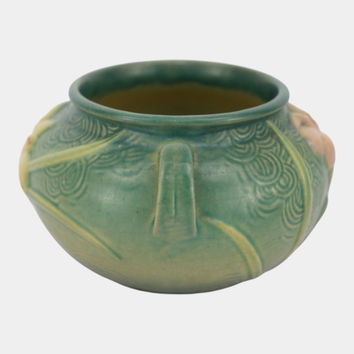 Roseville Zephyr Lily Green 1946 Vintage Art Pottery Jardiniere Planter 671-4