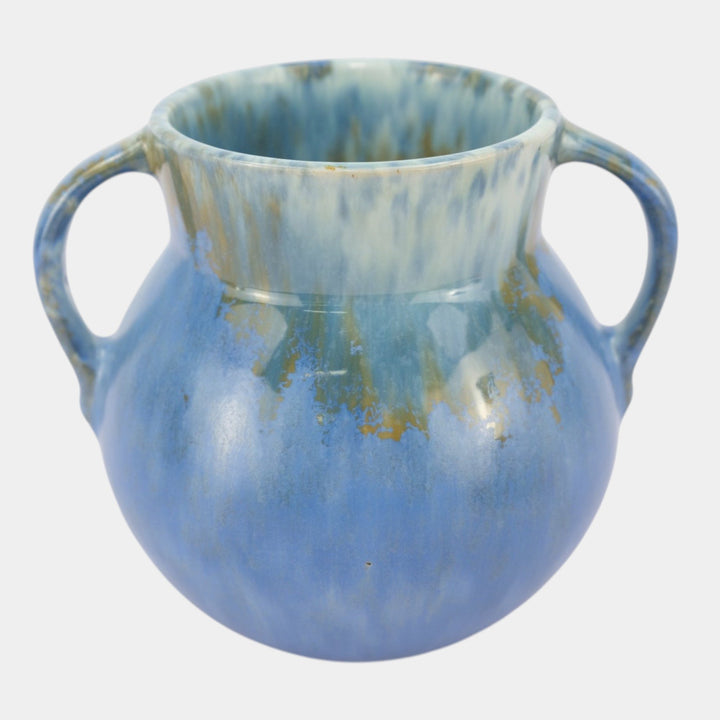 Roseville Tourmaline Blue 1933 Vintage Art Deco Pottery Ceramic Vase 517-6