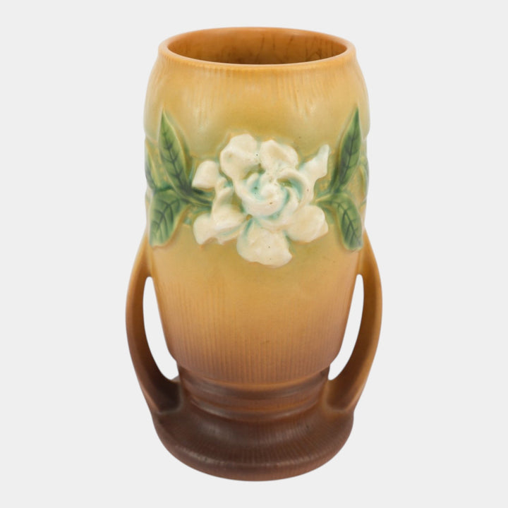 Roseville Gardenia Tan 1950 Mid Century Modern Pottery Ceramic Flower Vase 683-8