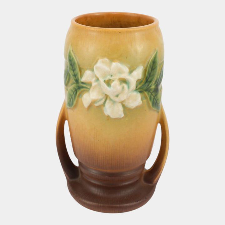 Roseville Gardenia Tan 1950 Mid Century Modern Pottery Ceramic Flower Vase 683-8