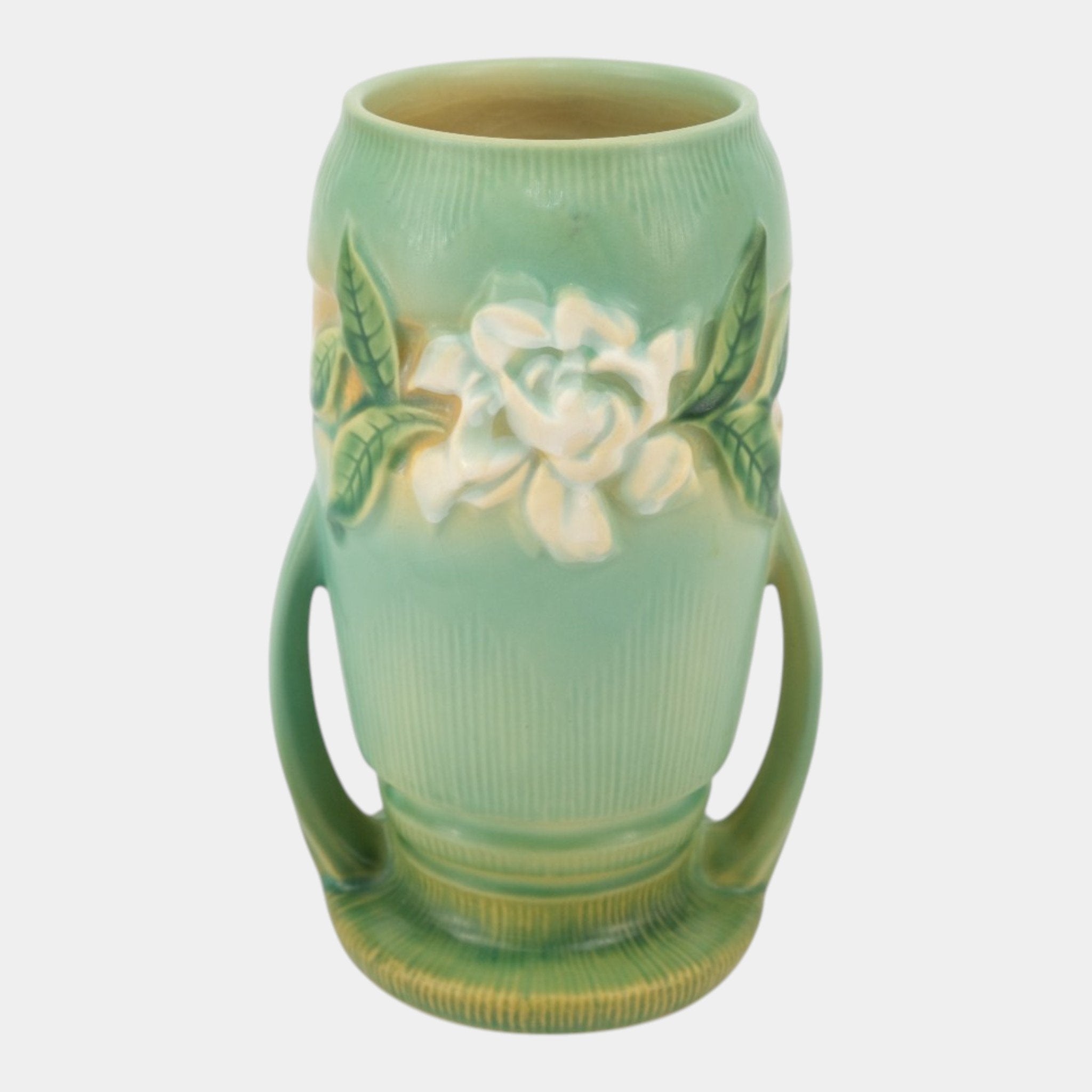 Roseville Gardenia Green 1950 Mid Century Modern Pottery Flower