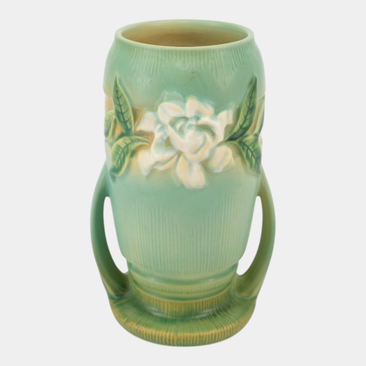 Roseville Gardenia Green 1950 Mid Century Modern Pottery Flower Vase 683-8
