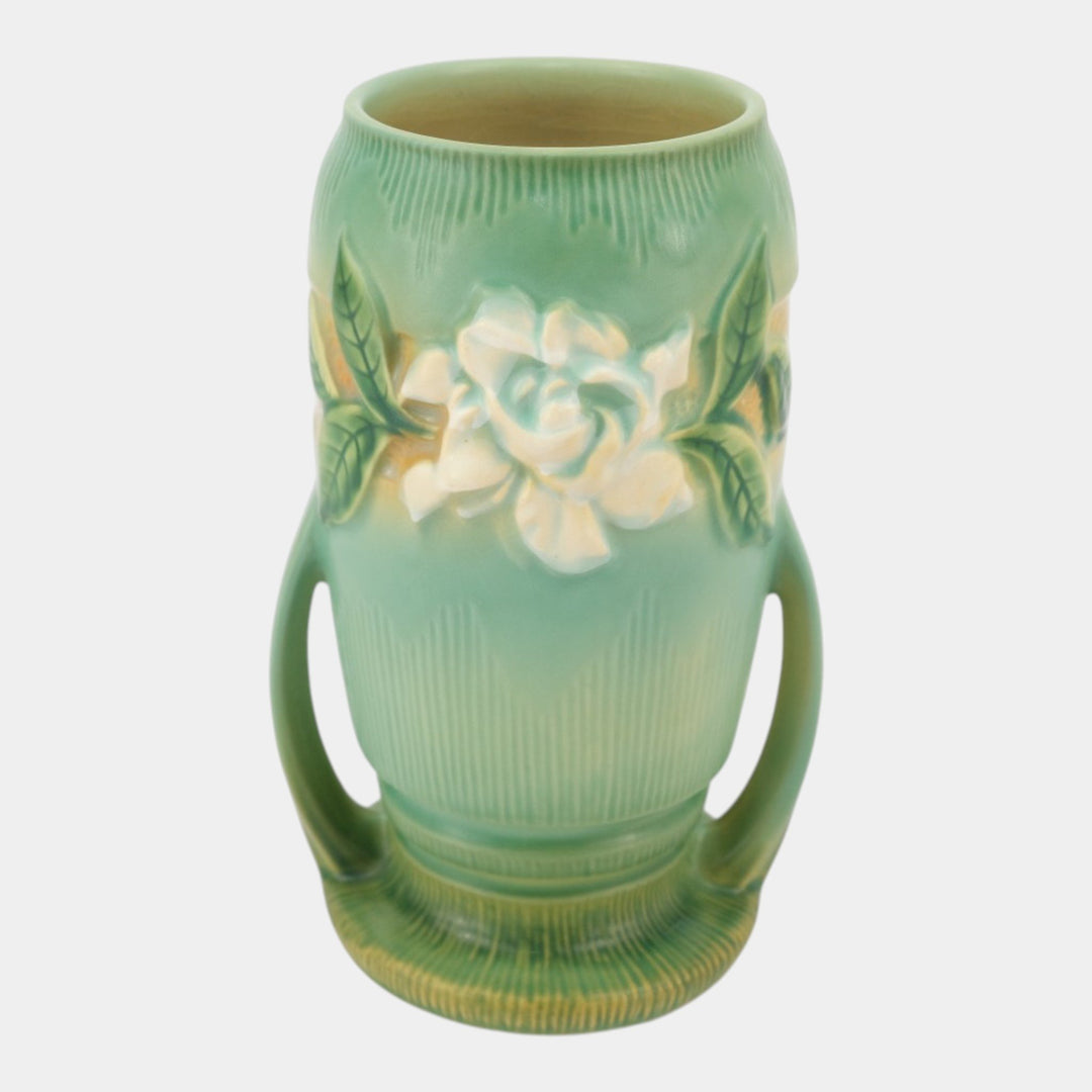 Roseville Gardenia Green 1950 Mid Century Modern Pottery Flower Vase 683-8