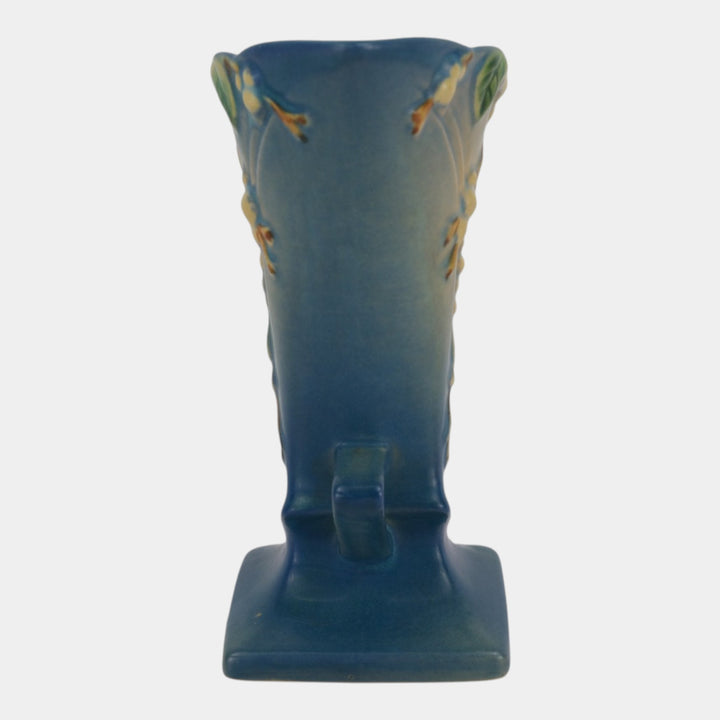 Roseville Snowberry Blue 1947 Mid Century Modern Art Pottery Vase 1V1-7