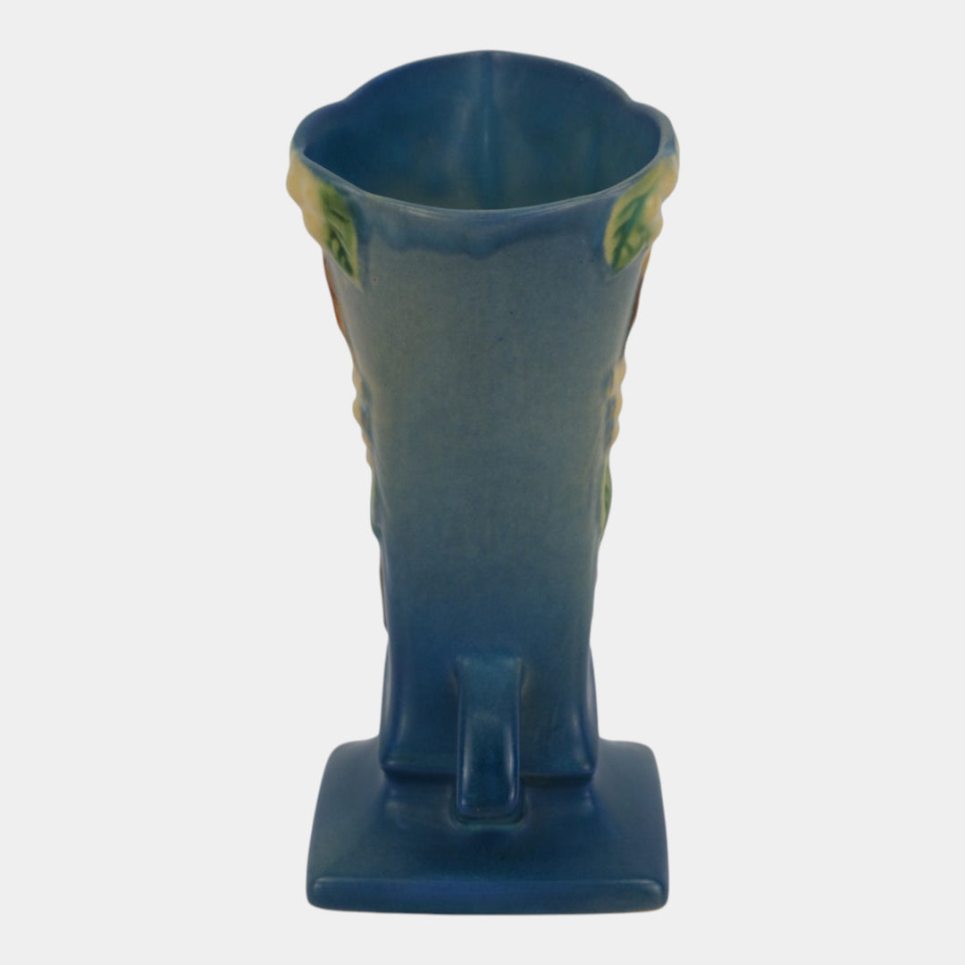 Roseville Snowberry Blue 1947 Mid Century Modern Art Pottery Vase 1V1-7