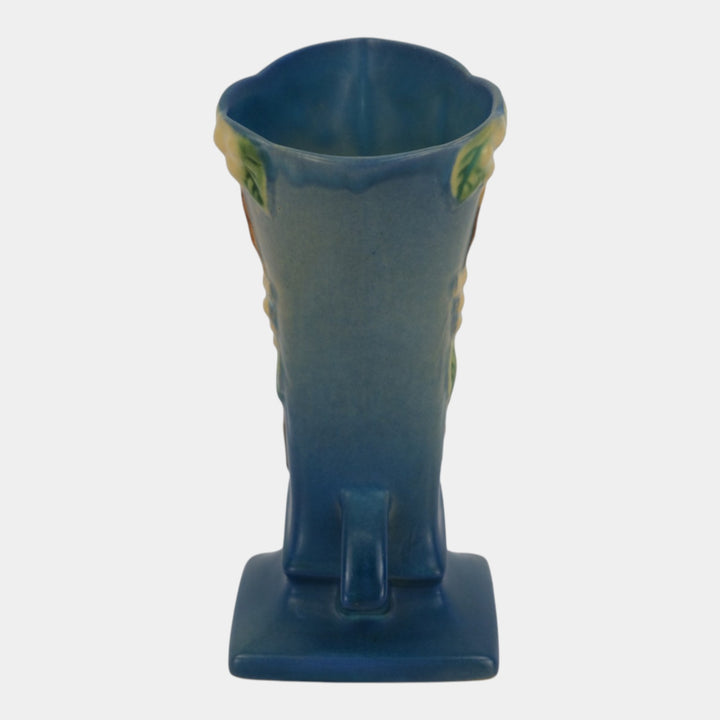 Roseville Snowberry Blue 1947 Mid Century Modern Art Pottery Vase 1V1-7