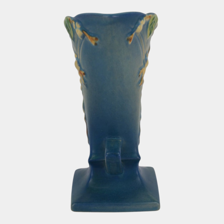 Roseville Snowberry Blue 1947 Mid Century Modern Art Pottery Vase 1V1-7