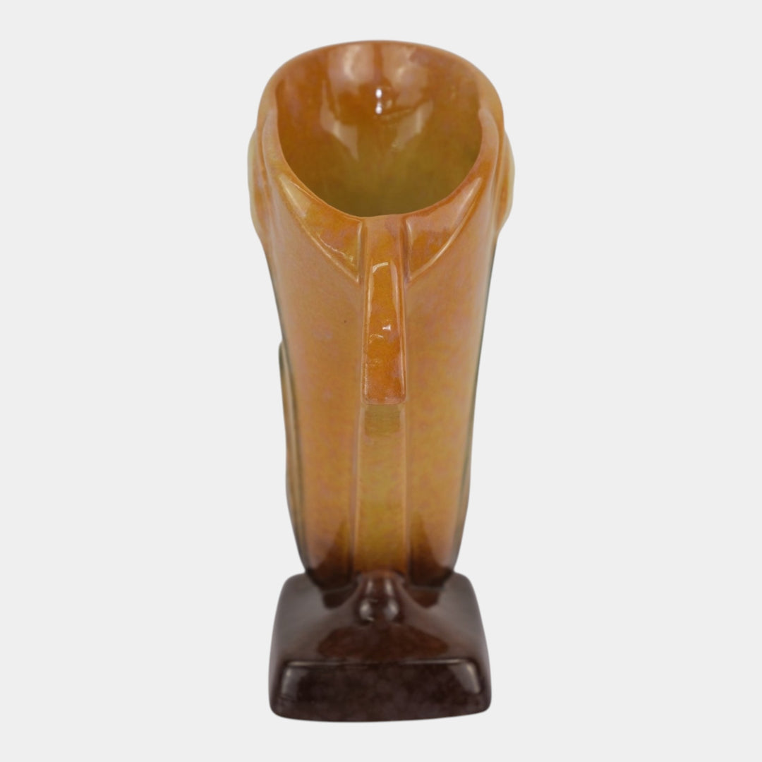 Roseville Wincraft Orange 1948 Mid Century Modern Pottery Tulip Vase 282-8