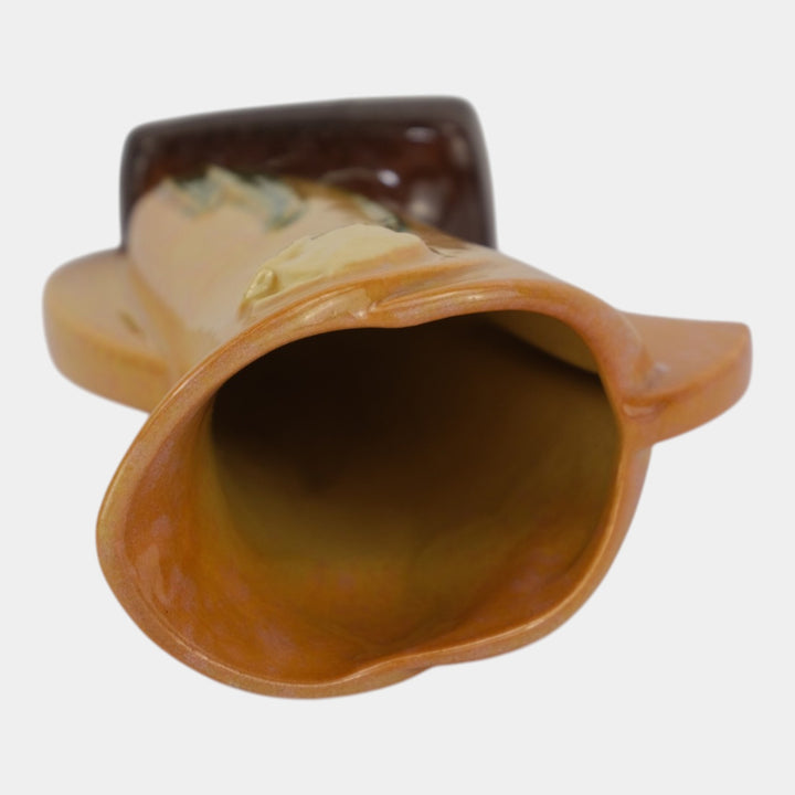 Roseville Wincraft Orange 1948 Mid Century Modern Pottery Tulip Vase 282-8