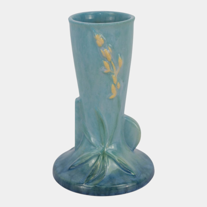 Roseville Wincraft Blue 1948 Mid Century Modern Art Pottery Ceramic Vase 281-6