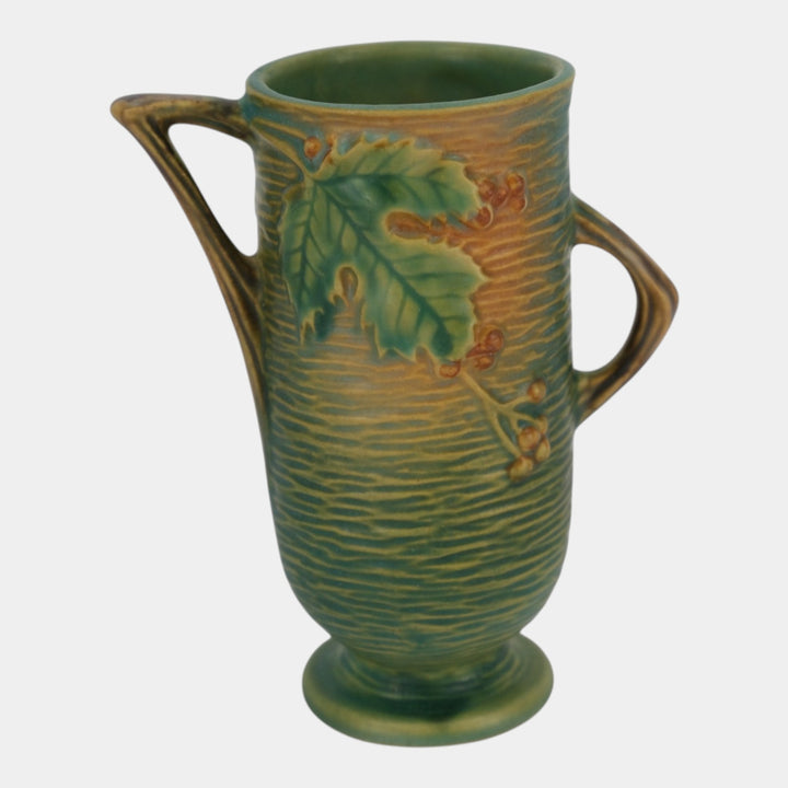 Roseville Bushberry Green 1941 Mid Century Modern Pottery Ceramic Vase 29-6