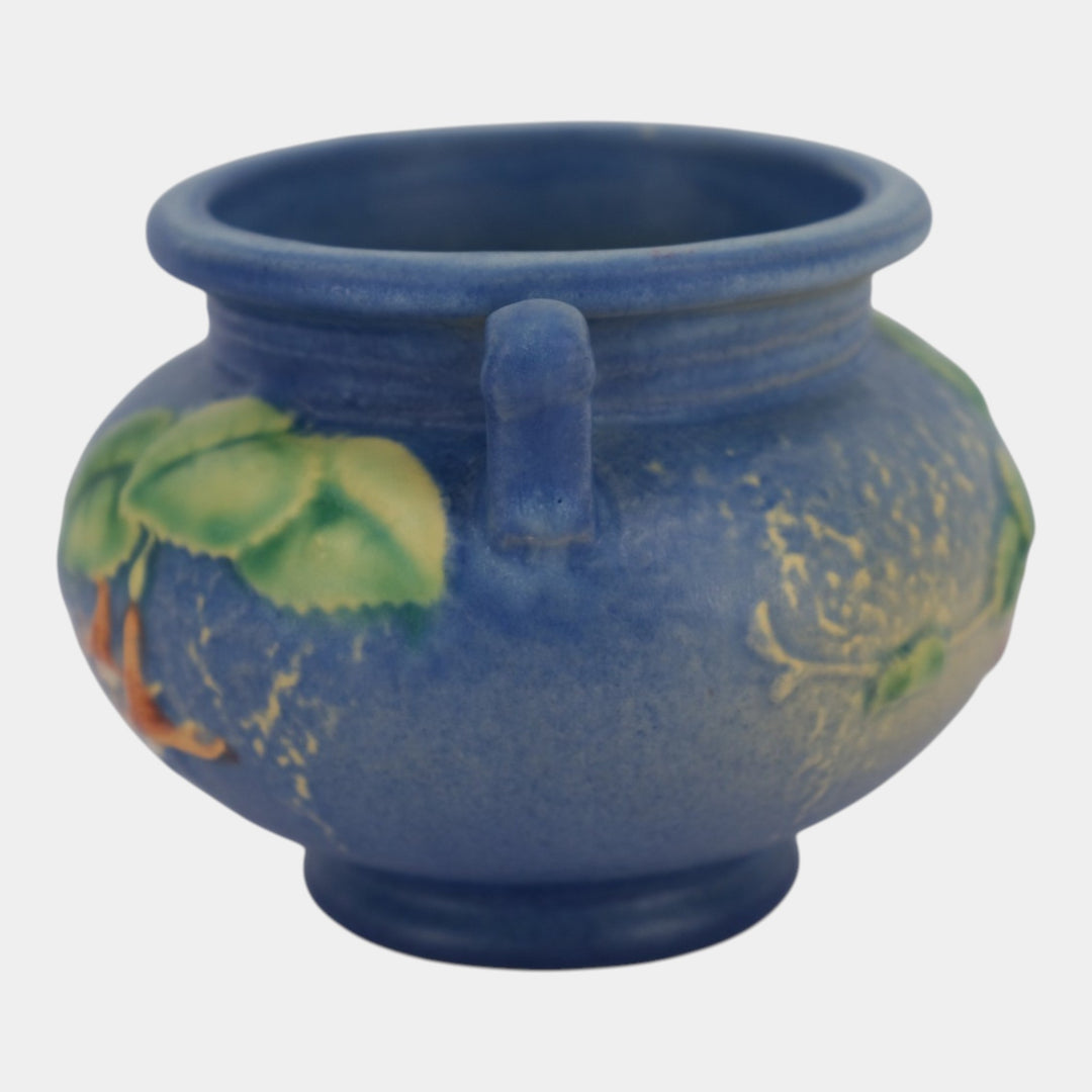 Roseville Fuchsia Blue 1938 Vintage Art Pottery Ceramic Jardiniere Planter 645-3