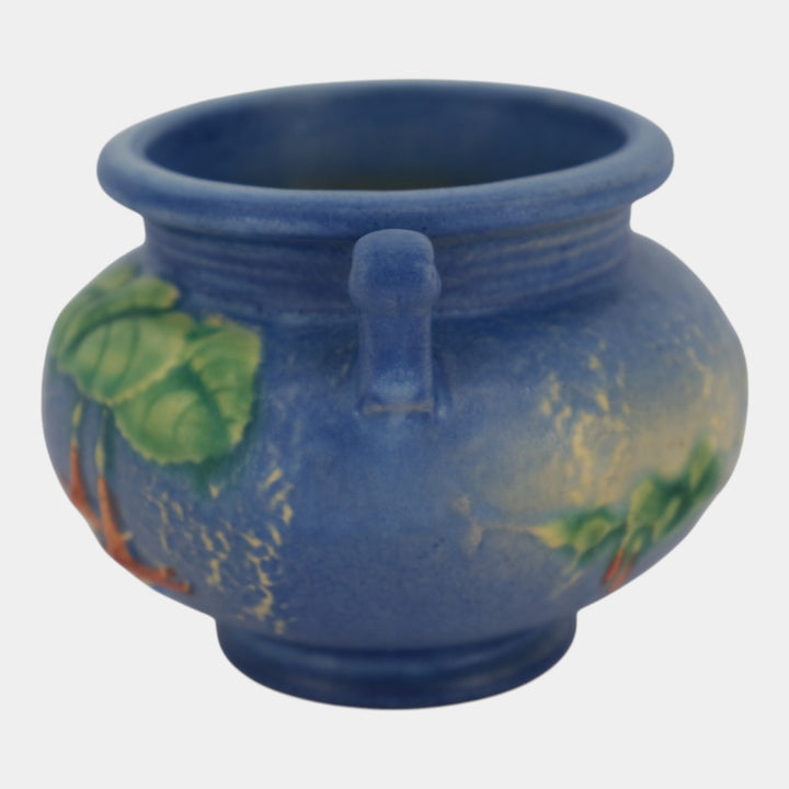 Roseville Fuchsia Blue 1938 Vintage Art Pottery Ceramic Jardiniere Planter 645-3