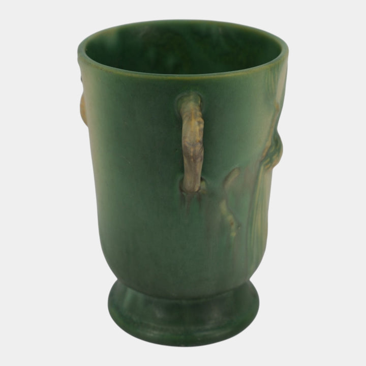 Roseville Pine Cone Green 1936 Vintage Art Pottery Ceramic Flower Vase 704-7