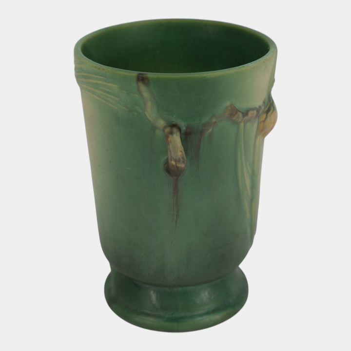 Roseville Pine Cone Green 1936 Vintage Art Pottery Ceramic Flower Vase 704-7