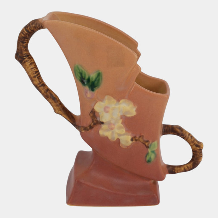 Roseville Apple Blossom Pink 1949 Mid Century Modern Pottery Ceramic Vase 373-7