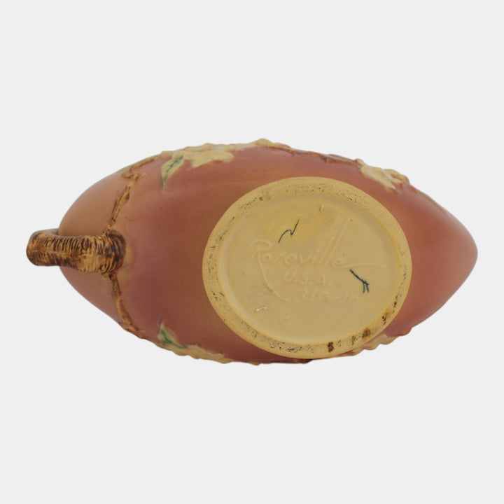 Roseville Apple Blossom Pink 1949 Vintage Art Pottery Ceramic Basket 310-10