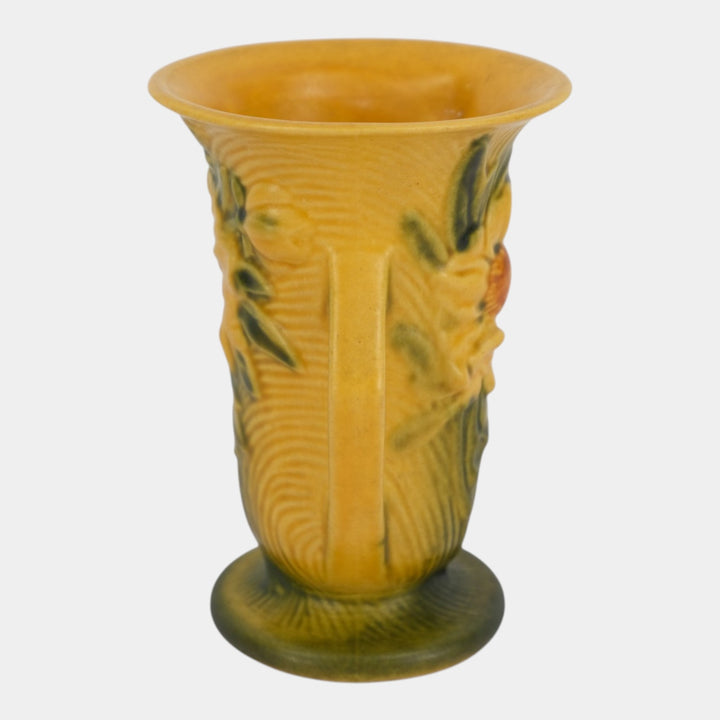 Roseville Peony Yellow 1942 Mid Century Modern Pottery Ceramic Vase 59-6
