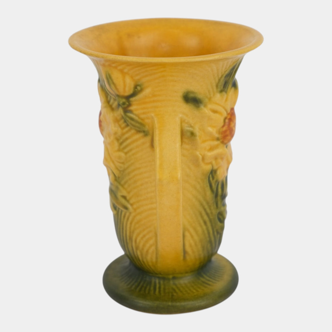 Roseville Peony Yellow 1942 Mid Century Modern Pottery Ceramic Vase 59-6