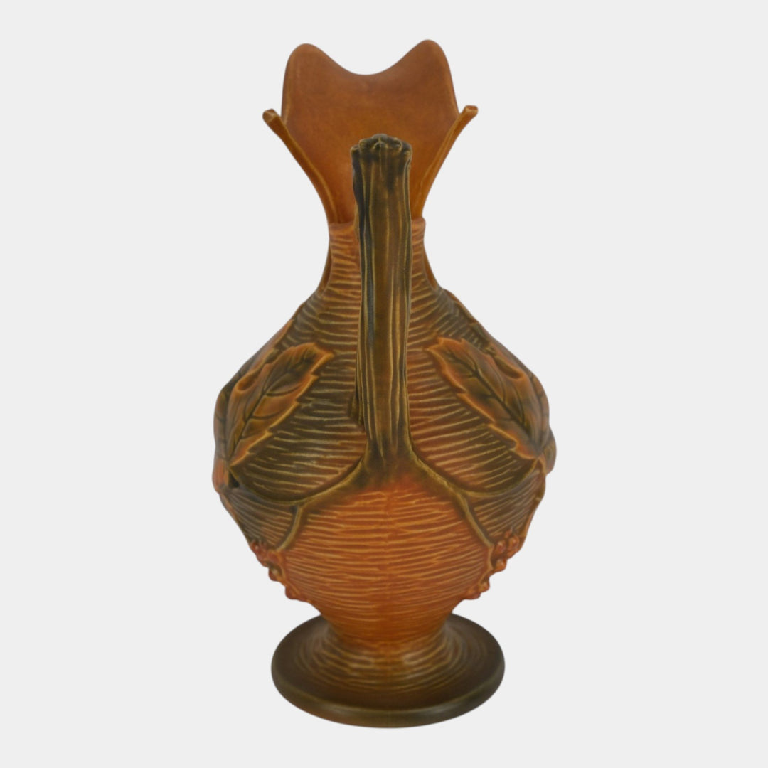 Roseville Bushberry Russet 1941 Vintage Art Pottery Ceramic Ewer 2-10