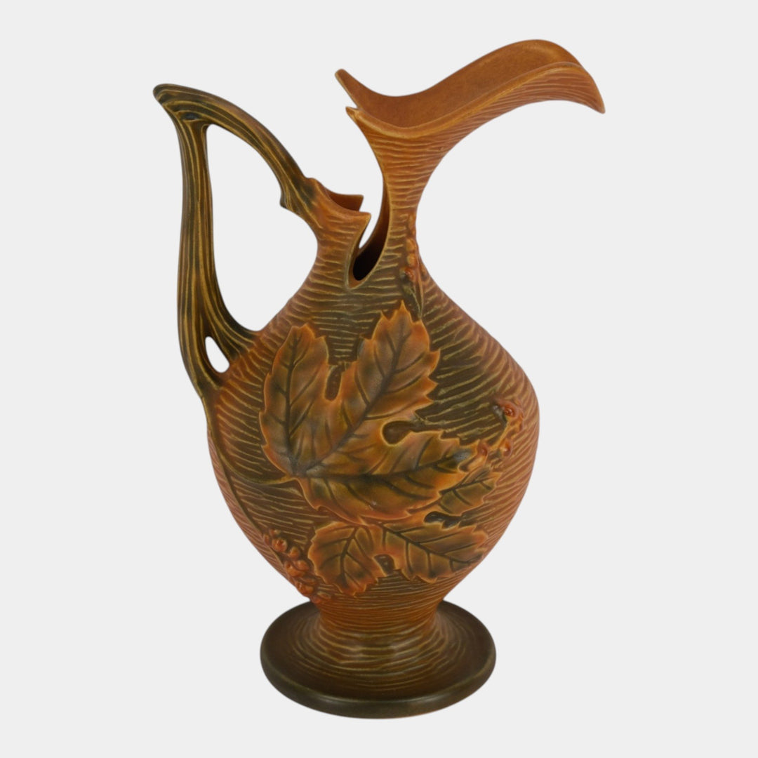 Roseville Bushberry Russet 1941 Vintage Art Pottery Ceramic Ewer 2-10