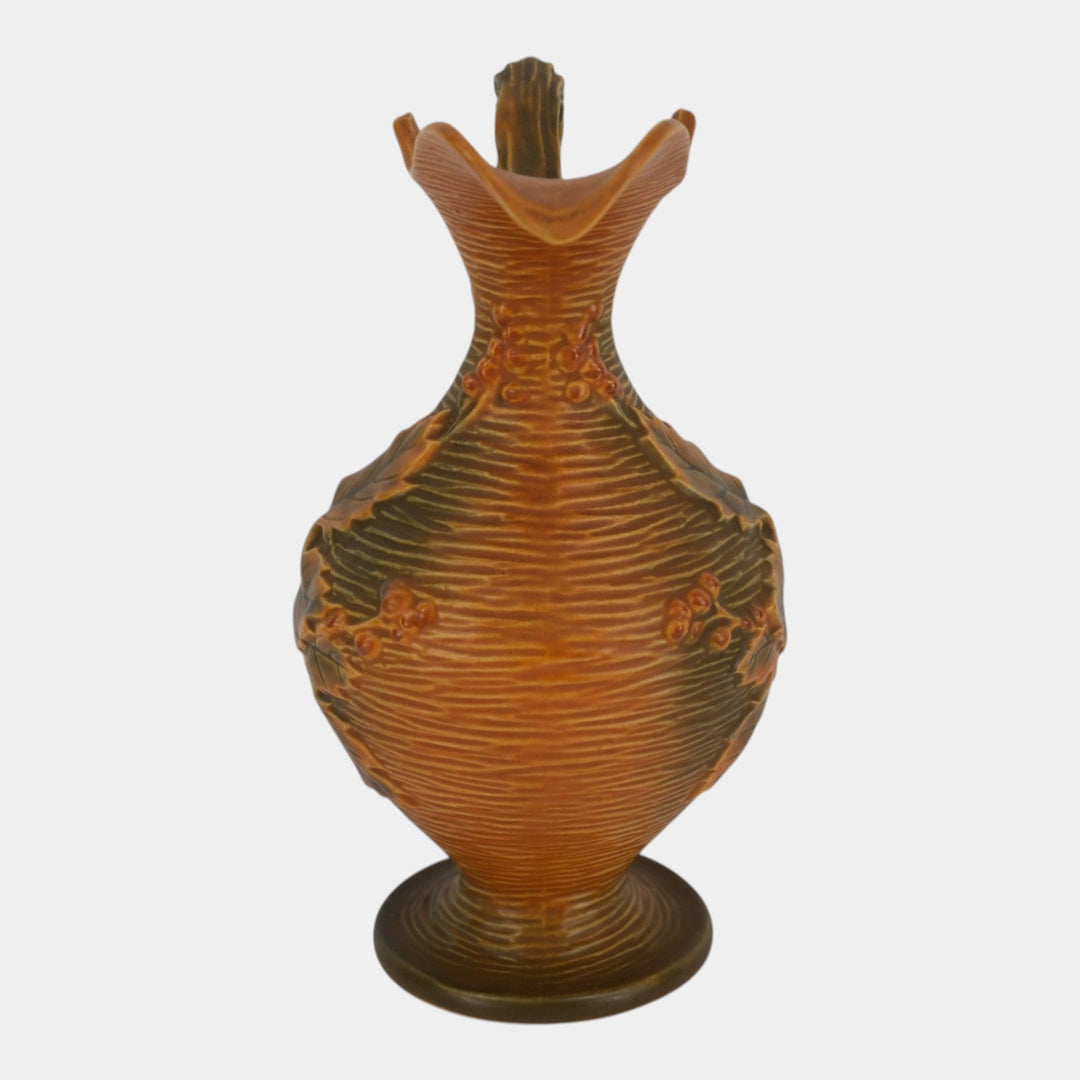 Roseville Bushberry Russet 1941 Vintage Art Pottery Ceramic Ewer 2-10