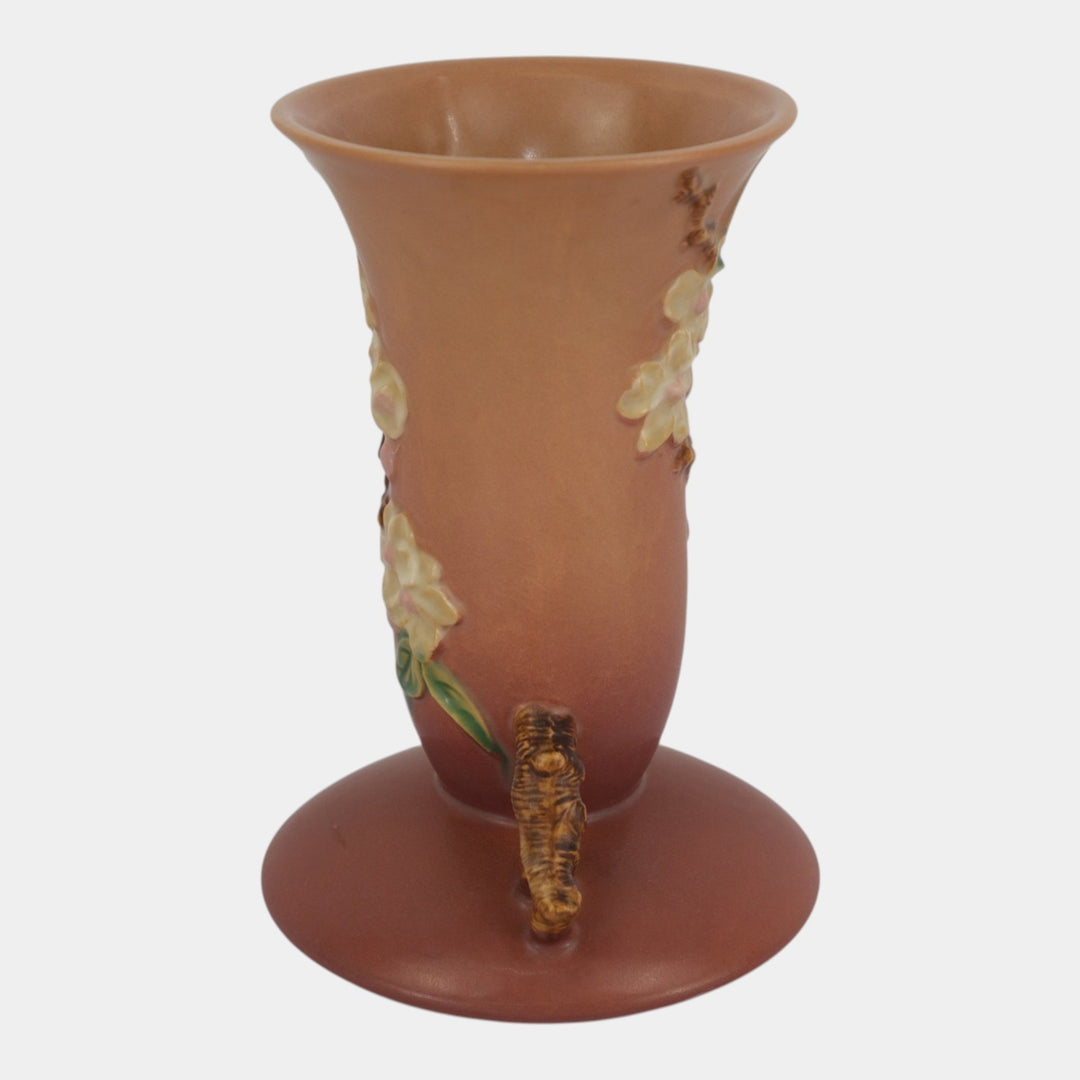 Roseville Apple Blossom Pink 1949 Vintage Art Pottery Ceramic Flower Vase 388-10