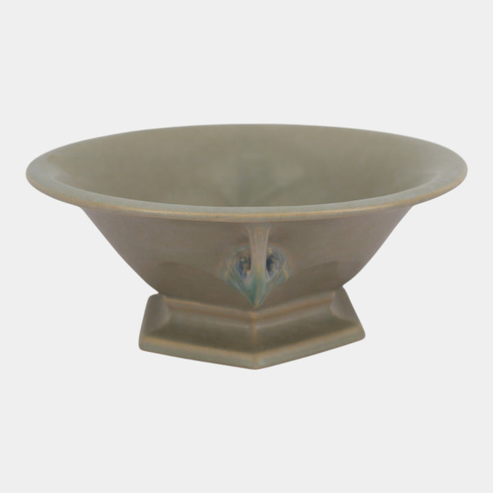 Roseville Tuscany Gray 1927 Vintage Art Deco Pottery Ceramic Bowl 172-9