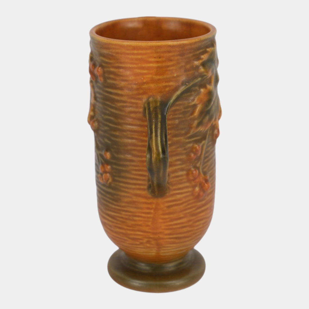Roseville Bushberry Russet 1941 Vintage Art Pottery Ceramic Vase 29-6