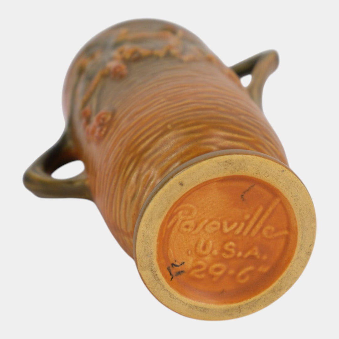 Roseville Bushberry Russet 1941 Vintage Art Pottery Ceramic Vase 29-6